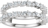 Platinum Marquise Lab-Grown Diamond Accented Ring Guard – 3x1.5mm - view 3