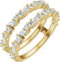 14K Gold Marquise Lab-Grown Diamond Accented Ring Guard – 3x1.5mm - Yellow Gold
