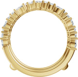 14K Gold Marquise Lab-Grown Diamond Accented Ring Guard – 3x1.5mm - Yellow Gold - view 2