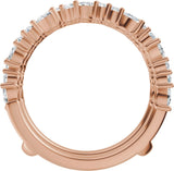 14K Gold Marquise Lab-Grown Diamond Accented Ring Guard – 3x1.5mm - Rose Gold - view 3