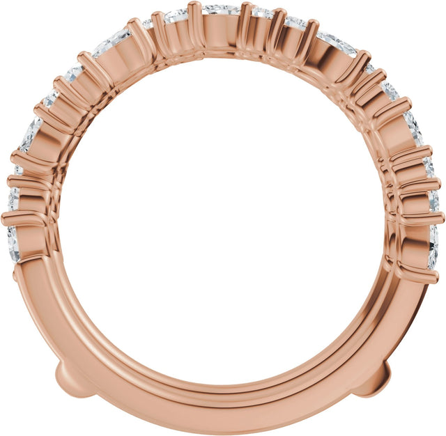 14K Gold Marquise Lab-Grown Diamond Accented Ring Guard – 3x1.5mm - Rose Gold - view 3