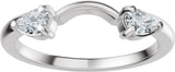 Platinum Pear Natural Diamond Wrap-Style Ring Enhancer - 1/3 CTW - view 8