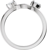 14K Gold Pear Natural Diamond Wrap-Style Ring Enhancer - 1/3 CTW - White Gold - view 7