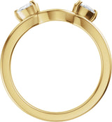 14K Gold Pear Natural Diamond Wrap-Style Ring Enhancer - 1/3 CTW - Yellow Gold - view 7