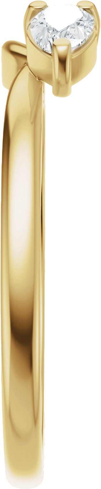 14K Gold Pear Lab-Grown Diamond Wrap-Style Ring Enhancer - 1/3 CTW - Yellow Gold - view 9