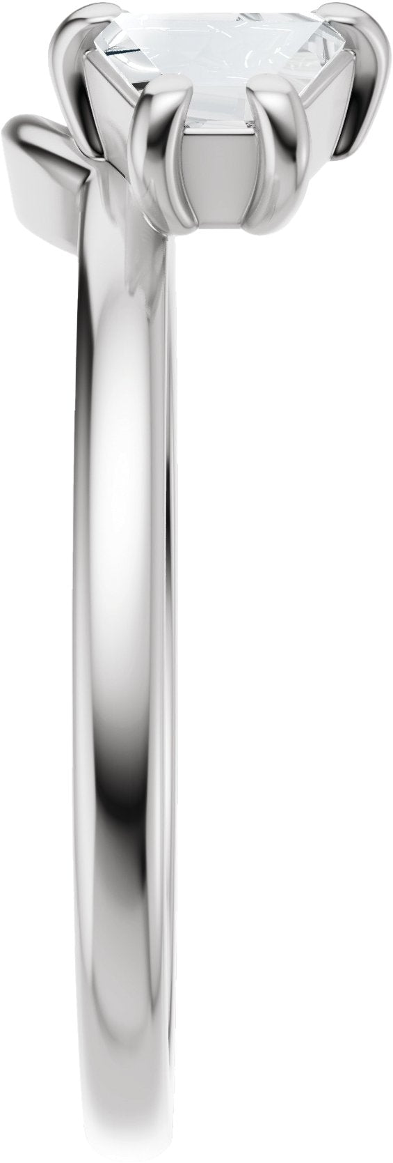 Platinum Trapezoid Lab-Grown Diamond Wrap Ring Enhancer - view 4