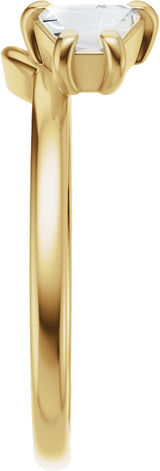 14K Gold Trapezoid Lab-Grown Diamond Wrap Ring Enhancer - Yellow Gold - view 4