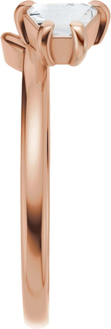 14K Gold Trapezoid Lab-Grown Diamond Wrap Ring Enhancer - Rose Gold - view 4