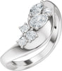 Platinum Pear Lab-Grown Diamond Contour Band – 4.7x3.1mm