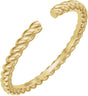 14K Gold Rope Open Band - Yellow Gold