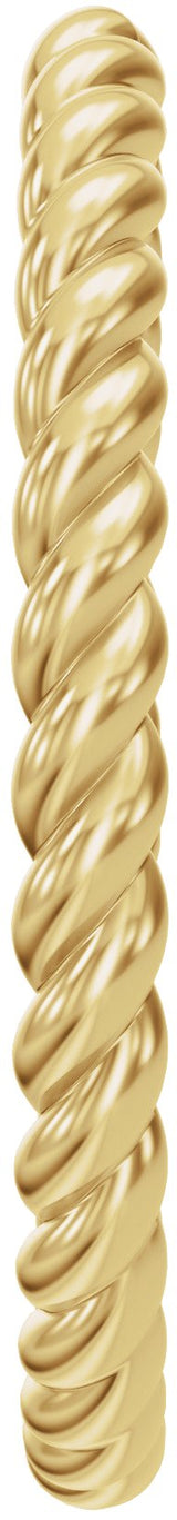 14K Gold Rope Open Band - Yellow Gold - view 4