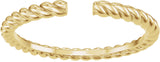 14K Gold Rope Open Band - Yellow Gold - view 3