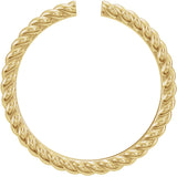 14K Gold Rope Open Band - Yellow Gold - view 2