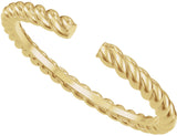 14K Gold Rope Open Band - Yellow Gold - view 5
