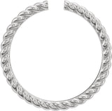 14K Gold Rope Open Band - White Gold - view 2