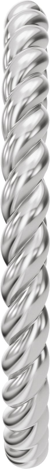 14K Gold Rope Open Band - White Gold - view 4