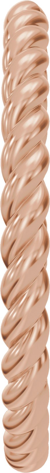 14K Gold Rope Open Band - Rose Gold - view 4