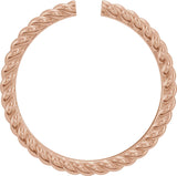 14K Gold Rope Open Band - Rose Gold - view 2