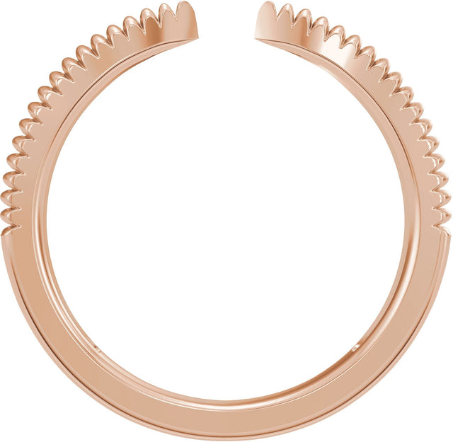14K Gold Open Band - Rose Gold - view 2
