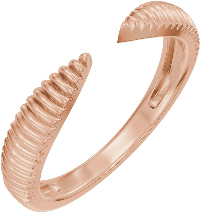 14K Gold Open Band - Rose Gold