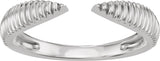 14K Gold Open Band - White Gold - view 3