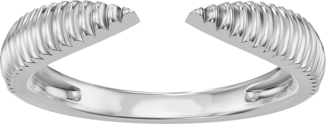 14K Gold Open Band - White Gold - view 3