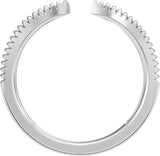 14K Gold Open Band - White Gold - view 2
