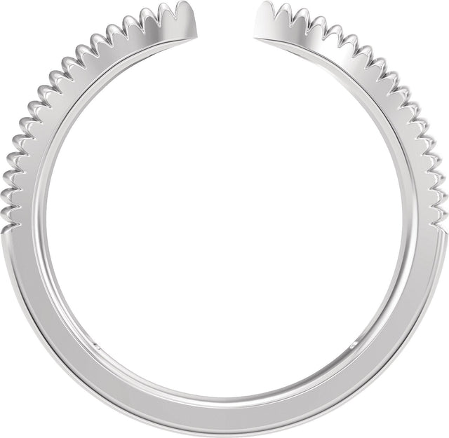 14K Gold Open Band - White Gold - view 2