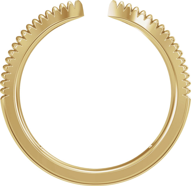 14K Gold Open Band - Yellow Gold - view 2
