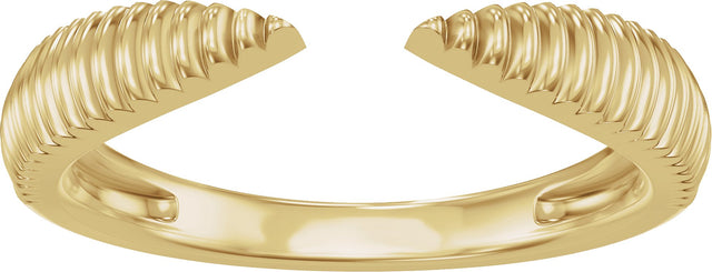 14K Gold Open Band - Yellow Gold - view 3