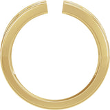 14K Gold Straight Baguette Lab-Grown Diamond Channel-Set Accented Open Band - Yellow Gold - view 2