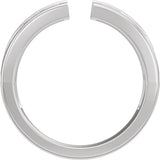 14K Gold Straight Baguette Lab-Grown Diamond Channel-Set Accented Open Band - White Gold - view 2
