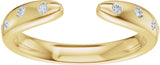 14K Gold Round Lab-Grown Diamond Accented Open Band - Yellow Gold - view 3