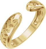 14K Gold Nature-Inspired Open Band - Yellow Gold