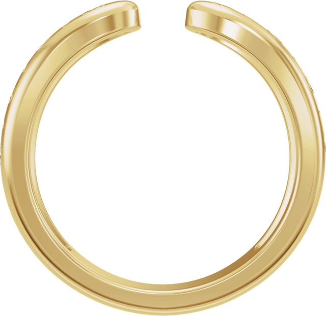 14K Gold Nature-Inspired Open Band - Yellow Gold - view 2
