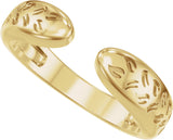 14K Gold Nature-Inspired Open Band - Yellow Gold - view 5