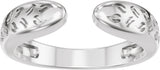 14K Gold Nature-Inspired Open Band - White Gold - view 3