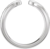 14K Gold Nature-Inspired Open Band - White Gold - view 2