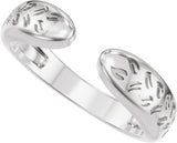 14K Gold Nature-Inspired Open Band - White Gold - view 5