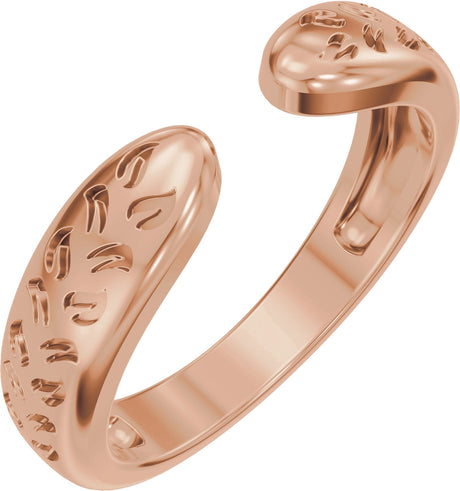 14K Gold Nature-Inspired Open Band - Rose Gold