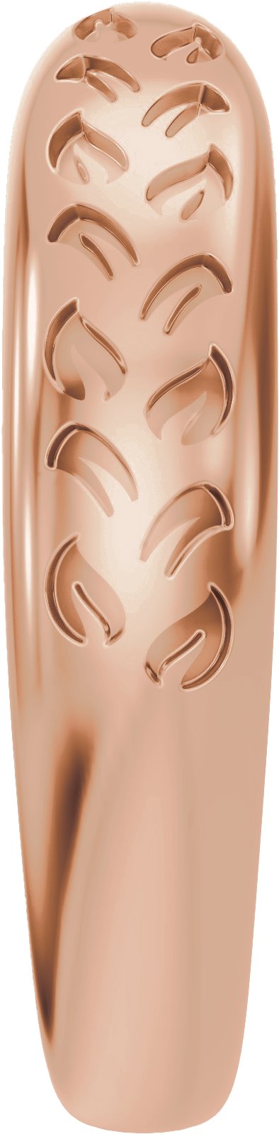 14K Gold Nature-Inspired Open Band - Rose Gold - view 4