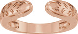 14K Gold Nature-Inspired Open Band - Rose Gold - view 3