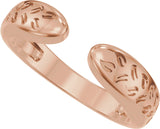14K Gold Nature-Inspired Open Band - Rose Gold - view 5