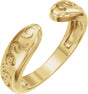 14K Gold Vintage-Inspired Open Band - Yellow Gold
