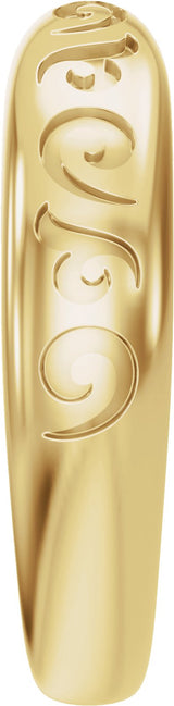 14K Gold Vintage-Inspired Open Band - Yellow Gold - view 4