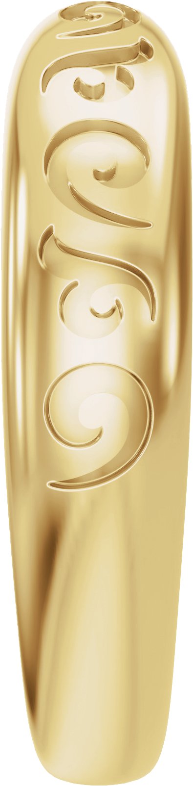 14K Gold Vintage-Inspired Open Band - Yellow Gold - view 4