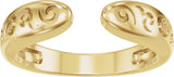 14K Gold Vintage-Inspired Open Band - Yellow Gold - view 3