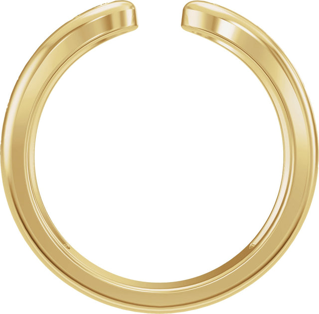 14K Gold Vintage-Inspired Open Band - Yellow Gold - view 2