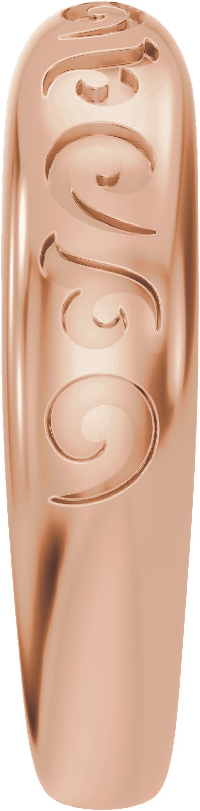 14K Gold Vintage-Inspired Open Band - Rose Gold - view 4