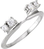 Platinum Round Natural Diamond Wrap-Style Ring Enhancer